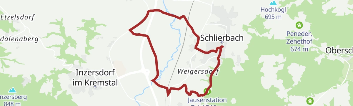 Route map: Aurundweg